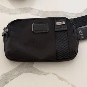 TUMI Black Belt Bag for Men
